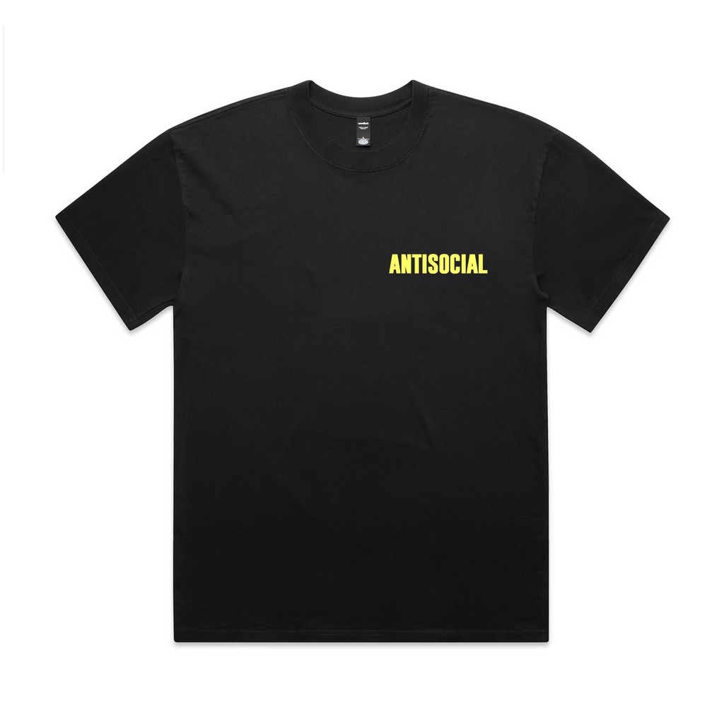 Short sleeve t-shirt black / yellow